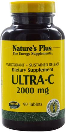 Ultra-C, 2000 mg, 90 Tablets by Natures Plus-Vitaminer, Vitamin C