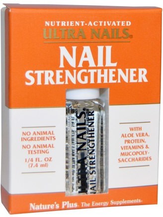 Ultra Nails, Nail Strengthener, 1/4 fl oz (7.4 ml) by Natures Plus-Hälsa, Nagelhälsa, Spröd Nagel