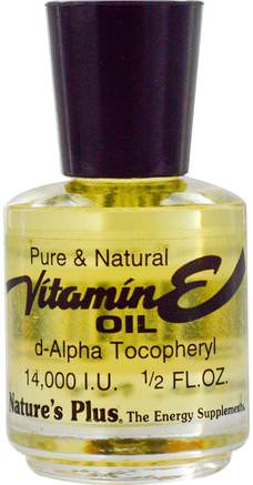 Vitamin E Oil, 14.000 IU, 1/2 fl oz by Natures Plus-Hälsa, Hud, Vitamin E Oljekräm