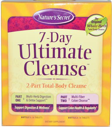 7-Day Ultimate Cleanse, 2-Part Total-Body Cleanse by Natures Secret-Hälsa, Detox