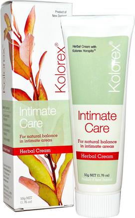 Kolorex, Intimate Care, Herbal Cream, 1.76 oz (50 g) by Natures Sources-Bad, Skönhet, Personlig Hygien
