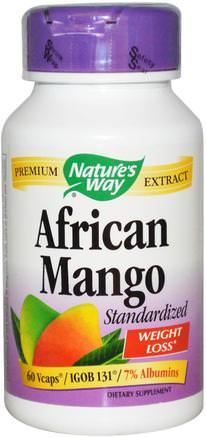 African Mango, Standardized, 60 Veggie Caps by Natures Way-Kosttillskott, Viktminskning, Kost, Irvingia Gabonensis (Afrikansk Mango)