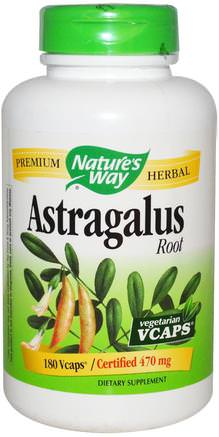 Astragalus Root, 470 mg, 180 Veggie Caps by Natures Way-Kosttillskott, Hälsa, Kall Influensa Och Virus