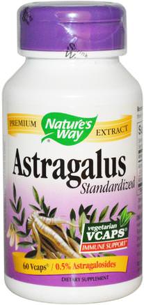 Astragalus Standardized, 60 Veggie Caps by Natures Way-Kosttillskott, Hälsa, Astragalus