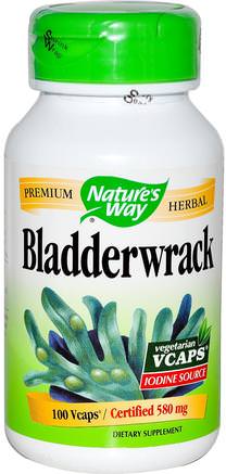 Bladderwrack, 580 mg, 100 Veggie Caps by Natures Way-Kosttillskott, Mineraler
