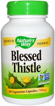 Blessed Thistle, 390 mg, 100 Veggie Caps by Natures Way-Örter, Hälsa