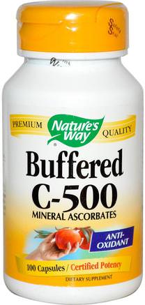 Buffered C-500, 100 Capsules by Natures Way-Vitaminer, Vitamin C