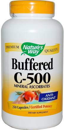 Buffered C-500, 250 Capsules by Natures Way-Vitaminer, Vitamin C