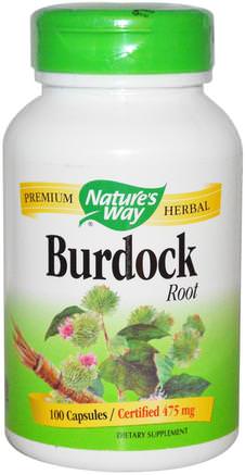 Burdock Root, 475 mg, 100 Capsules by Natures Way-Kosttillskott, Örter
