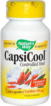CapsiCool, Controlled Heat, 100 Capsules by Natures Way-Kosttillskott, Örter