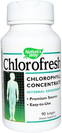 Chlorofresh, Chlorophyll Concentrate, 90 Softgels by Natures Way-Kosttillskott, Klorofyll