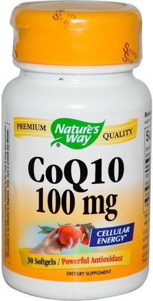 CoQ10, 100 mg, 30 Softgels by Natures Way-Kosttillskott, Antioxidanter, Koenzym Q10