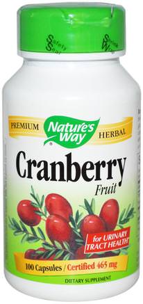 Cranberry Fruit, 465 mg, 100 Capsules by Natures Way-Kosttillskott, Antioxidanter