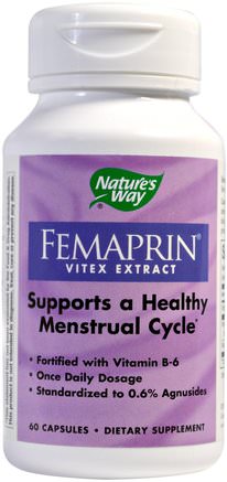 Femaprin, Vitex Extract, 60 Capsules by Natures Way-Hälsa, Kvinnor, Premenstruellt Syndrom