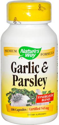 Garlic & Parsley, 100 Capsules by Natures Way-Kosttillskott, Antibiotika