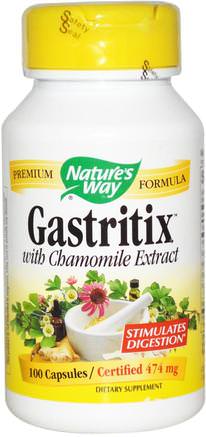 Gastritix, With Chamomile Extract, 474 mg, 100 Capsules by Natures Way-Kosttillskott, Örter, Kamille