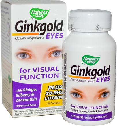 Ginkgold Eyes, 60 Tablets by Natures Way-Kosttillskott, Örter