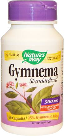 Gymnema, Standardized, 500 mg, 60 Capsules by Natures Way-Kosttillskott, Örter