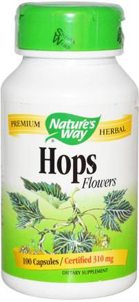Hops Flowers, 310 mg, 100 Capsules by Natures Way-Kosttillskott, Örter