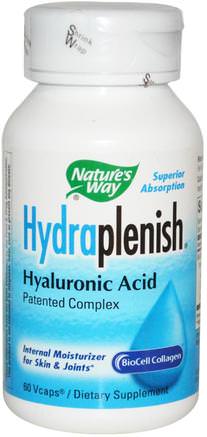 Hydraplenish Hyaluronic Acid, 60 Veggie Caps by Natures Way-Kosttillskott, Skönhet, Anti-Åldrande