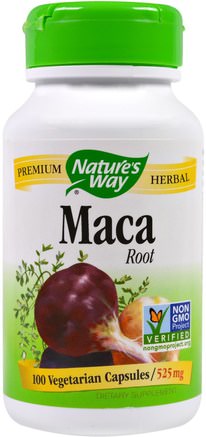 Maca Root, 525 mg, 100 Capsules by Natures Way-Hälsa, Män, Maca