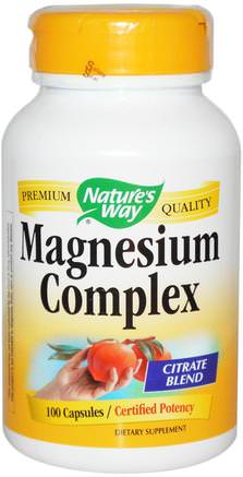 Magnesium Complex, 100 Capsules by Natures Way-Kosttillskott, Mineraler, Kalcium