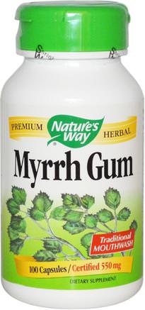 Myrrh Gum, 550 mg, 100 Capsules by Natures Way-Kosttillskott, Örter, Myrra Gummi
