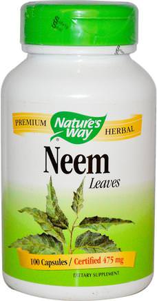 Neem, Leaves, 100 Capsules by Natures Way-Örter
