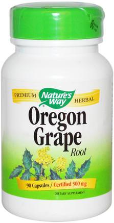 Oregon Grape Root, 500 mg, 90 Capsules by Natures Way-Kosttillskott, Örter