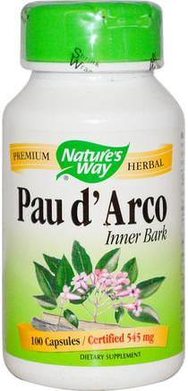 Pau dArco Inner Bark, 545 mg, 100 Capsules by Natures Way-Kosttillskott, Örter