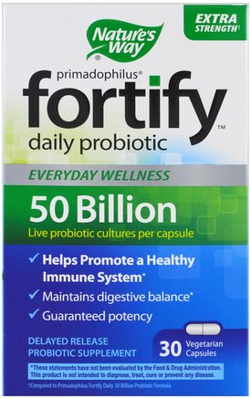 Primadophilus, Daily Probiotic, Extra Strength, 30 Veggie Capsules by Natures Way-Kosttillskott, Probiotika