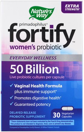 Primadophilus, Fortify, Womens Probiotic, Extra Strength, 30 Veggie Capsules by Natures Way-Kosttillskott, Hälsa, Kvinnor