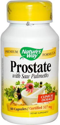 Prostate, With Saw Palmetto, 327 mg, 60 Capsules by Natures Way-Hälsa, Män