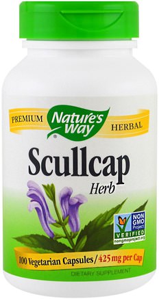 Scullcap Herb, 425 mg, 100 Veggie Caps by Natures Way-Kosttillskott, Sömn, Skullcap