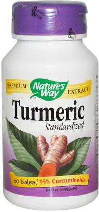 Standardized Turmeric, 60 Tablets by Natures Way-Kosttillskott, Antioxidanter, Curcumin