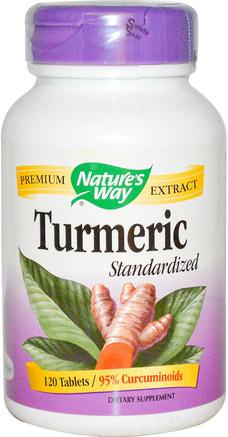 Turmeric Standardized, 120 Tablets by Natures Way-Kosttillskott, Antioxidanter, Curcumin
