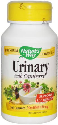 Urinary with Cranberry, 420 mg, 100 Capsules by Natures Way-Örter, Tranbär