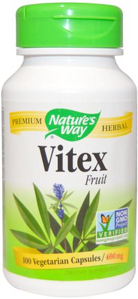 Vitex Fruit, 400 mg, 100 Veggie Caps by Natures Way-Hälsa, Kvinnor, Kysk Bär