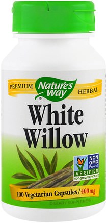 White Willow, 400 mg, 100 Veggie Caps by Natures Way-Hälsa, Inflammation, Vit Pilbark