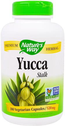 Yucca Stalk, 520 mg, 180 Veggie Caps by Natures Way-Kosttillskott, Örter