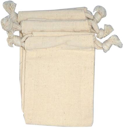 Muslin Draw String Wash Bags, 3 Bags by NaturOli-Hem, Tvätt