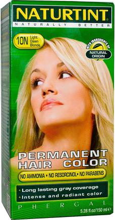 Permanent Hair Color, 10N Light Dawn Blonde, 5.28 fl oz (150 ml) by Naturtint-Sverige