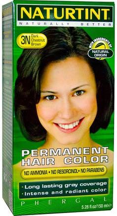 Permanent Hair Color, 3N Dark Chestnut Brown, 5.28 fl oz (150 ml) by Naturtint-Sverige