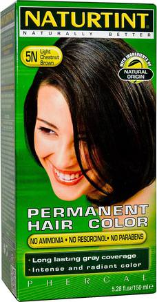 Permanent Hair Color, 5N Light Chestnut Brown, 5.28 fl oz (150 ml) by Naturtint-Sverige