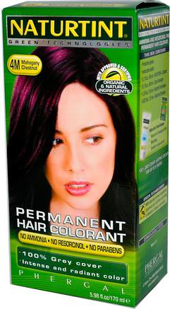 Permanent Hair Colorant, 4M Mahogany Chestnut, 5.98 fl oz (170 ml) by Naturtint-Sverige