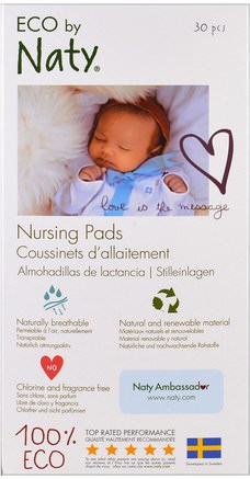 Nursing Pads, 30 Pads by Naty-Hälsa, Graviditet, Barns Hälsa