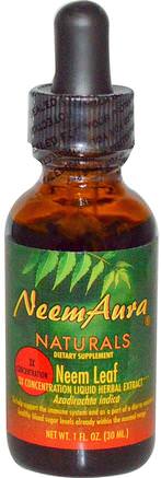 Neem Leaf, 3X Concentration, Extract, 1 fl oz (30 ml) by Neemaura Naturals Inc-Sverige