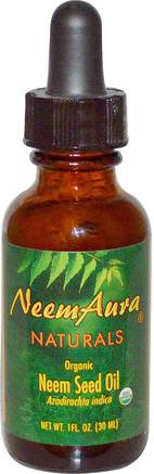 Organic Neem Seed Oil, 1 fl oz (30 ml) by Neemaura Naturals Inc-Sverige