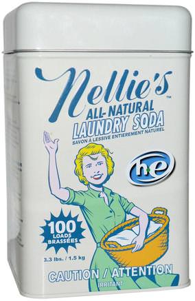 Laundry Soda, 100 Loads, 3.3 lbs (1.5 kg) by Nellies All-Natural-Hem, Tvättmedel