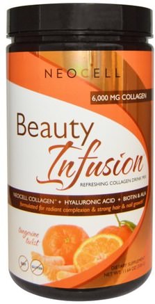 Beauty Infusion, Refreshing Collagen Drink Mix, Tangerine Twist, 11.64 oz (330 g) by Neocell-Hälsa, Kvinnor, Hyaluronic, Skönhet